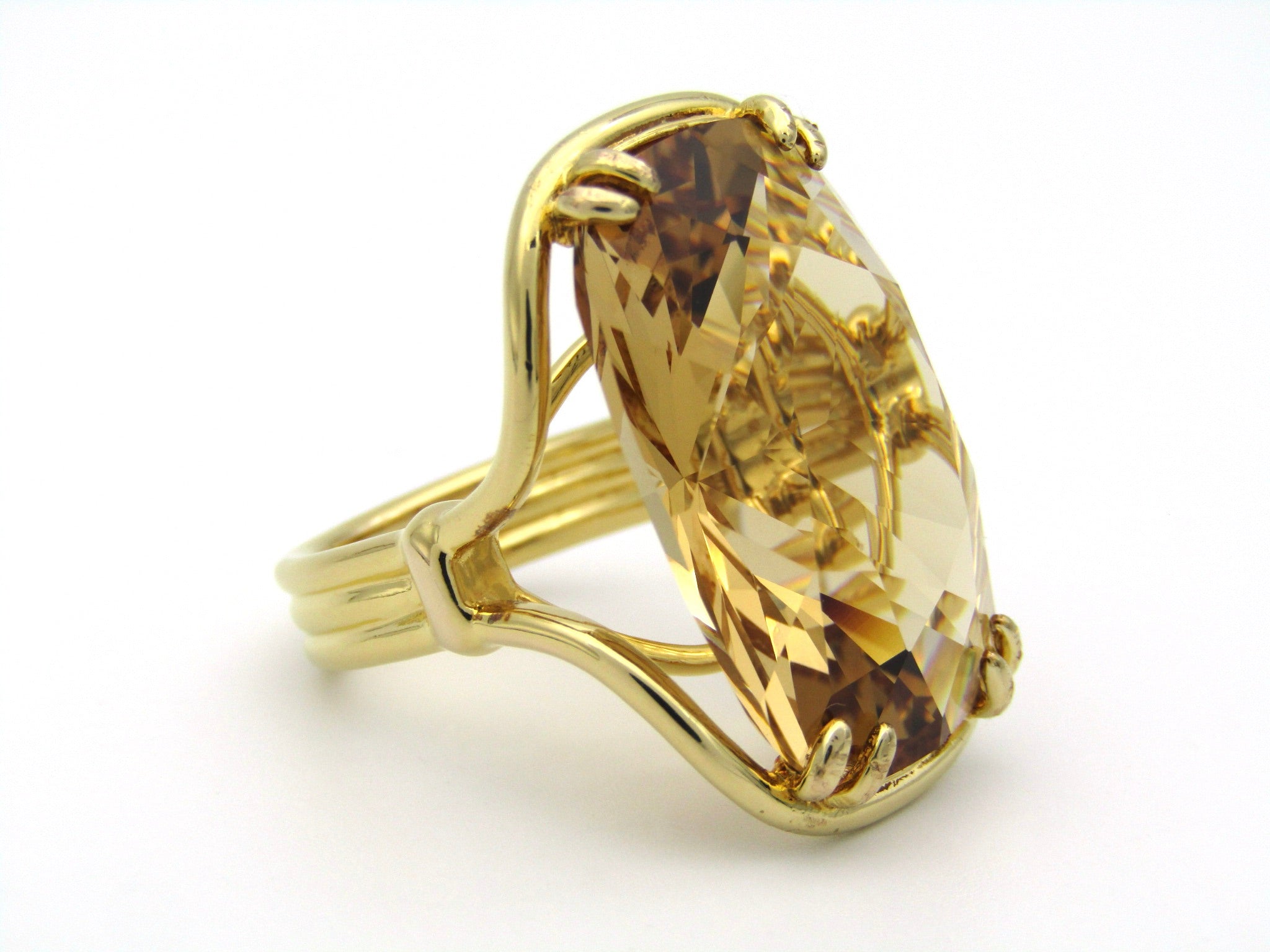 Swarovski Harmonia Goldtone & Crystal Cocktail Ring.