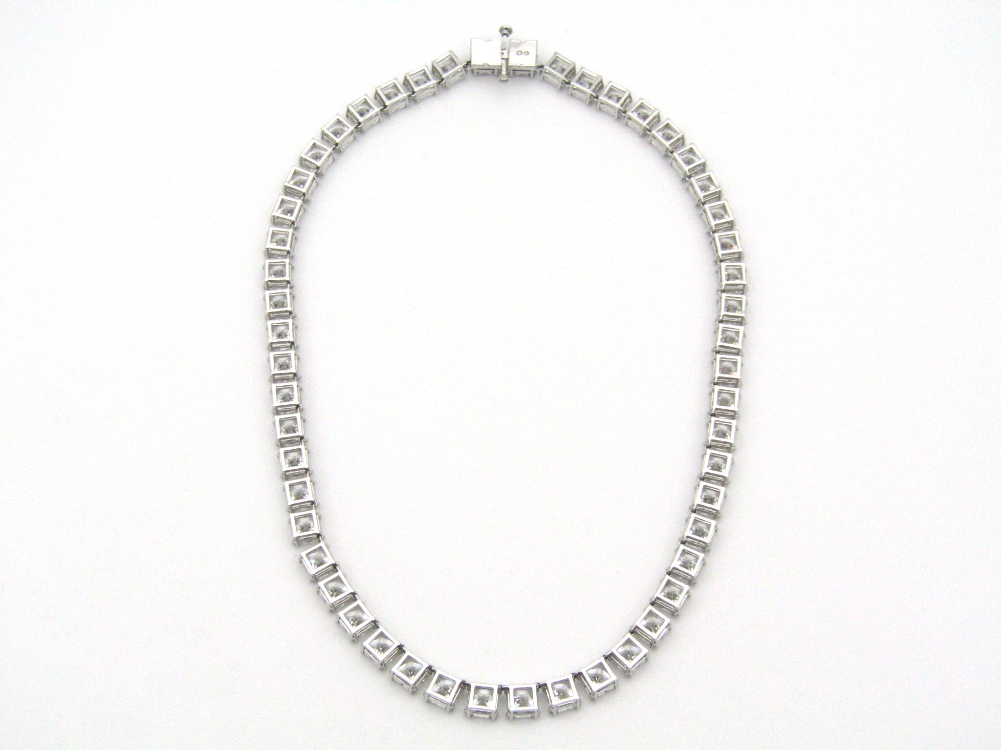 Swarovski Millenia square cut necklace.