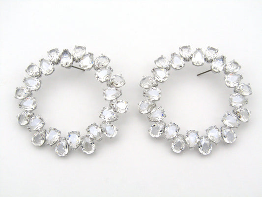 Swarovski Millenia hoop earrings.