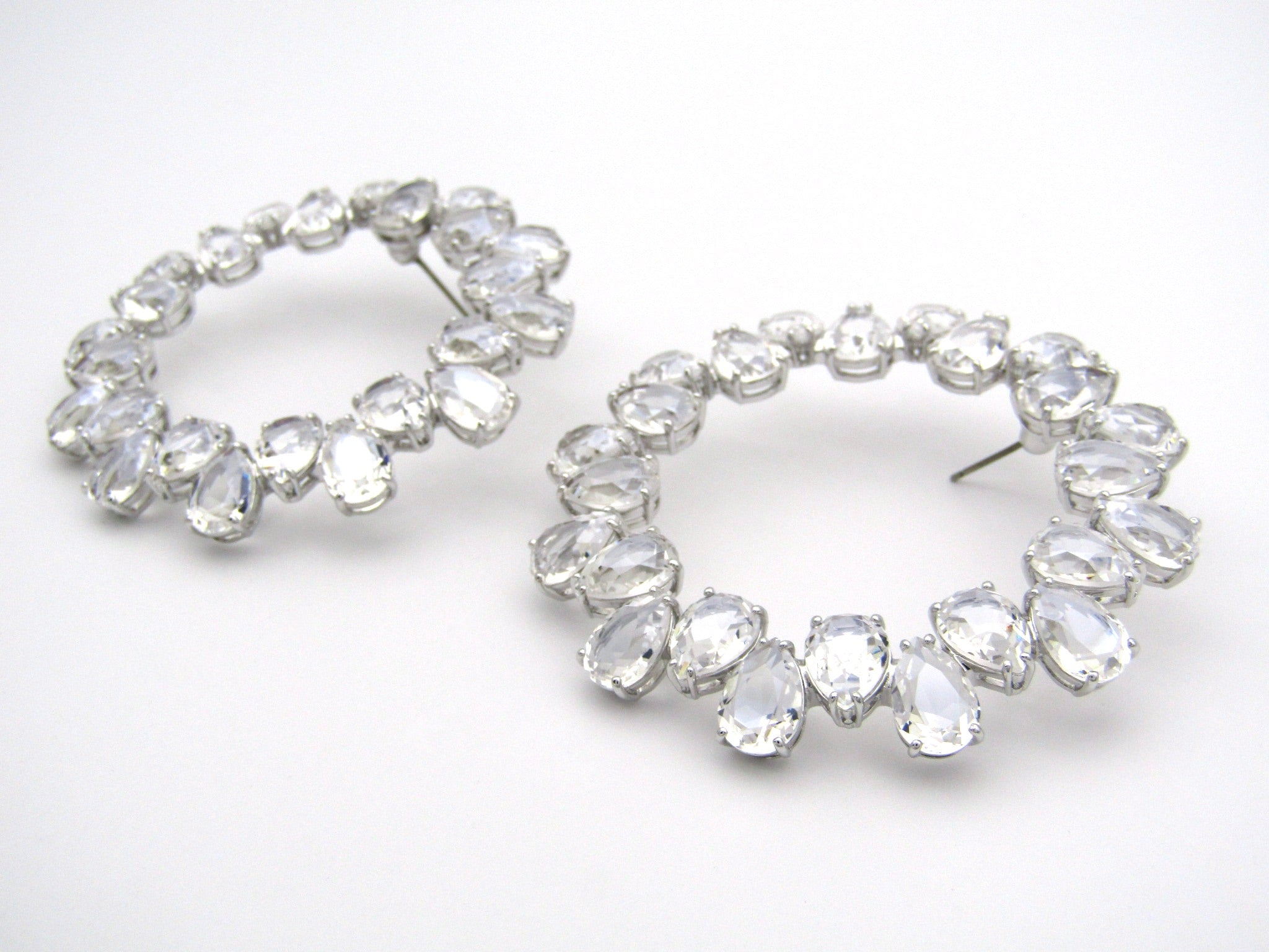 Swarovski Millenia hoop earrings.