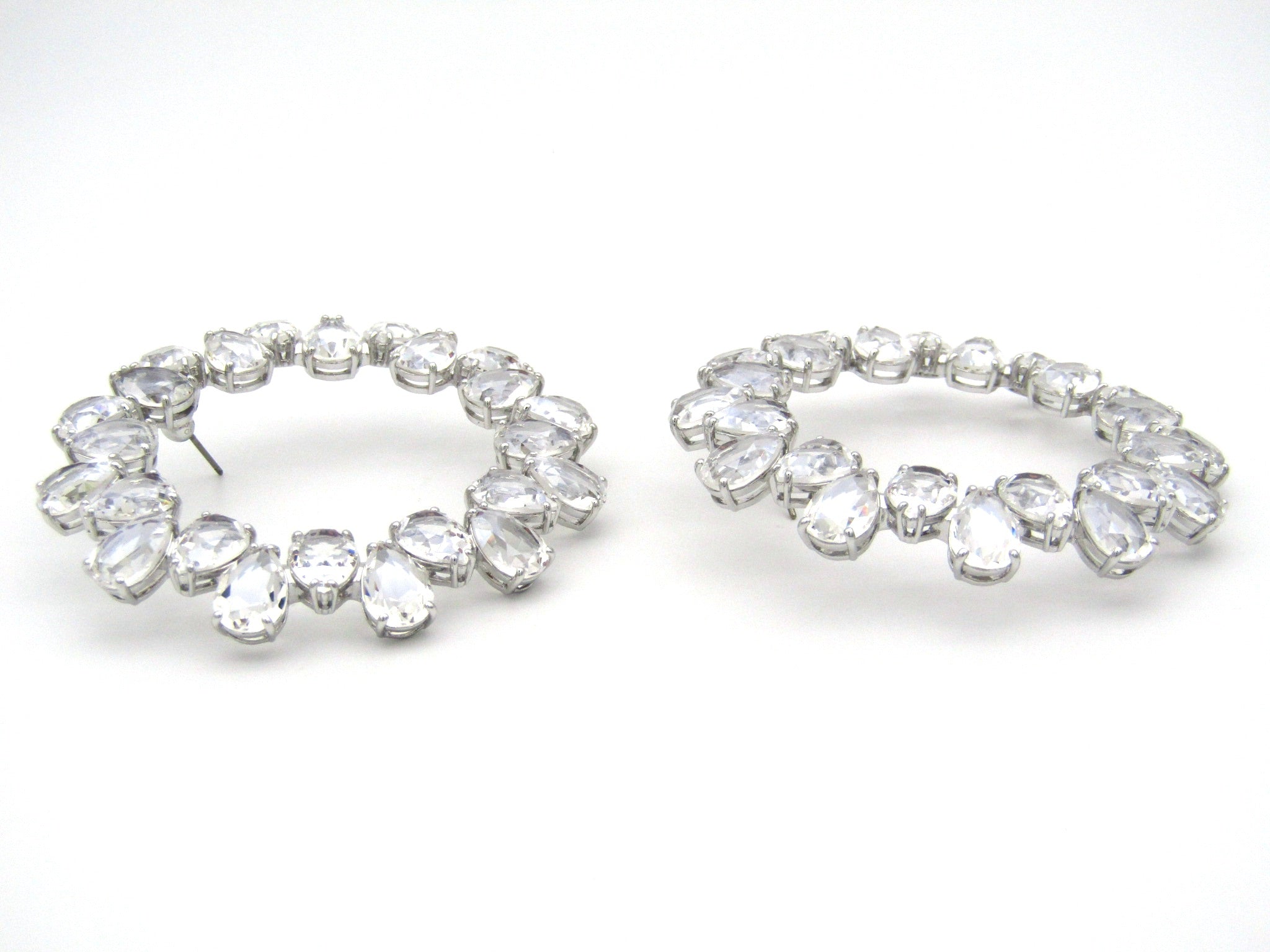 Swarovski Millenia hoop earrings.