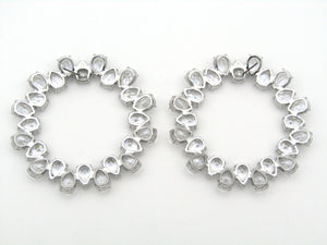 Swarovski Millenia hoop earrings.