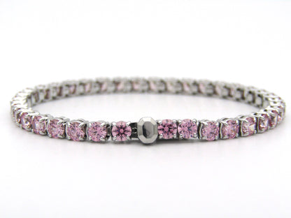 Swarovski Matrix pink tennis bracelet.