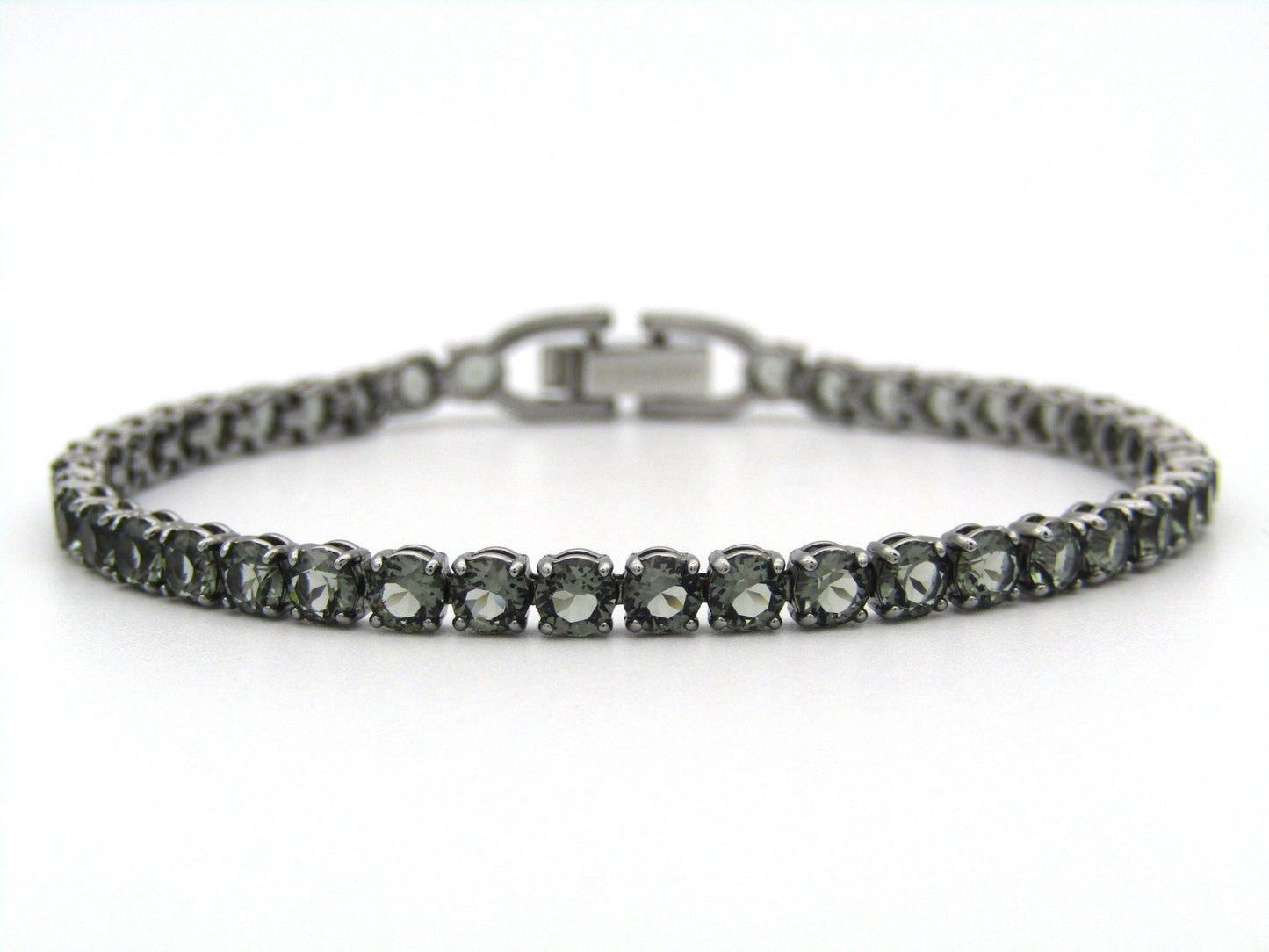 Swarovski Deluxe grey tennis bracelet.