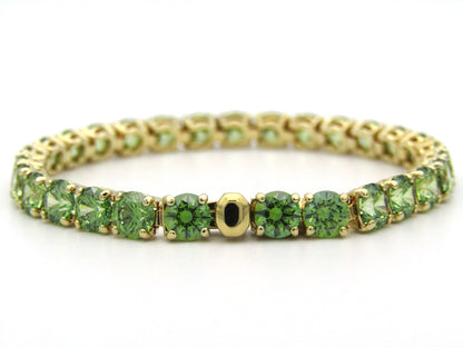 Swarovski Matrix green tennis bracelet.