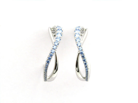 Swarovski Hyperbola hoop earrings.