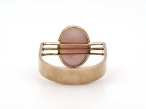 9K gold cameo ring.