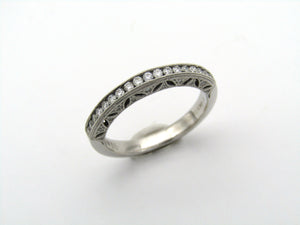 18K gold 1934 half eternity ring by Browns.