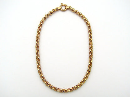 9K gold belcher/rolo link necklace by UnoAerre.