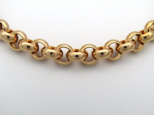 9K gold belcher/rolo link necklace by UnoAerre.
