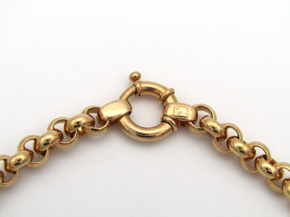 9K gold belcher/rolo link necklace by UnoAerre.