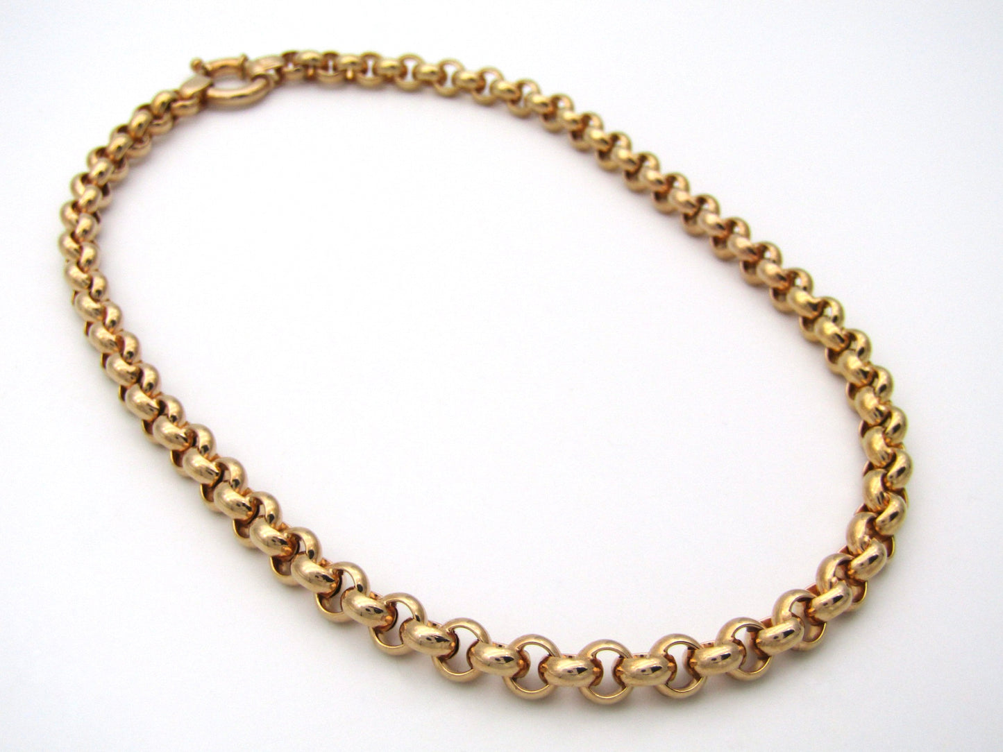 9K gold belcher/rolo link necklace by UnoAerre.