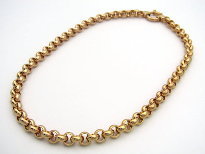 9K gold belcher/rolo link necklace by UnoAerre.