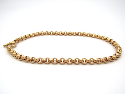 9K gold belcher/rolo link necklace by UnoAerre.