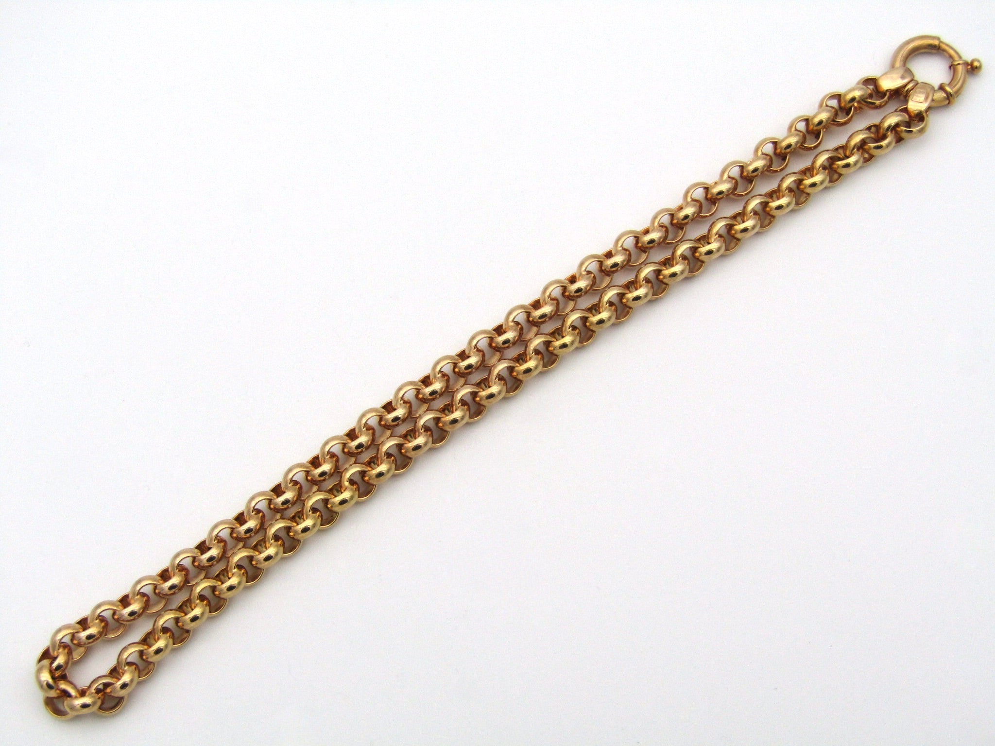 9K gold belcher/rolo link necklace by UnoAerre.