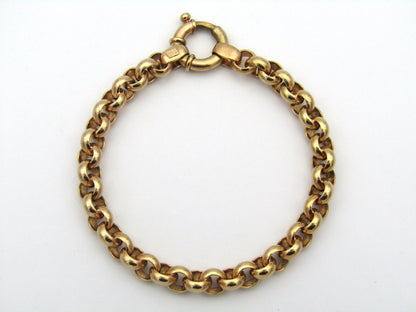 9K gold belcher/rolo link bracelet by UnoAerre.