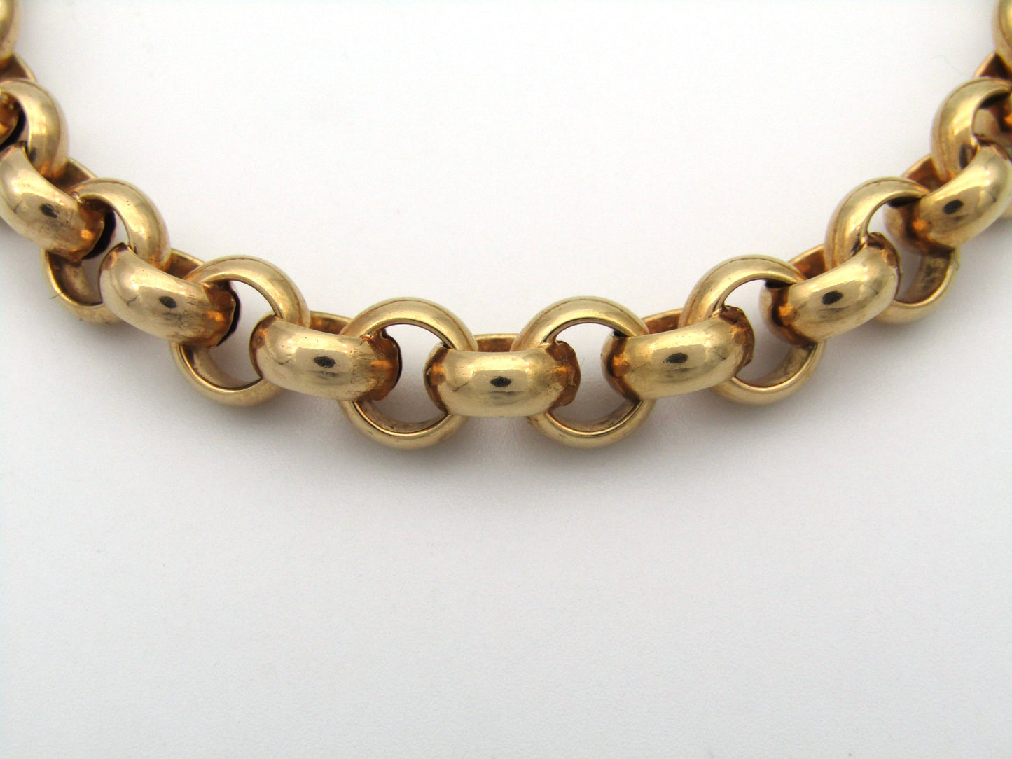 9K gold belcher/rolo link bracelet by UnoAerre.