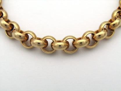 9K gold belcher/rolo link bracelet by UnoAerre.