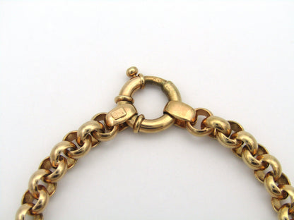 9K gold belcher/rolo link bracelet by UnoAerre.