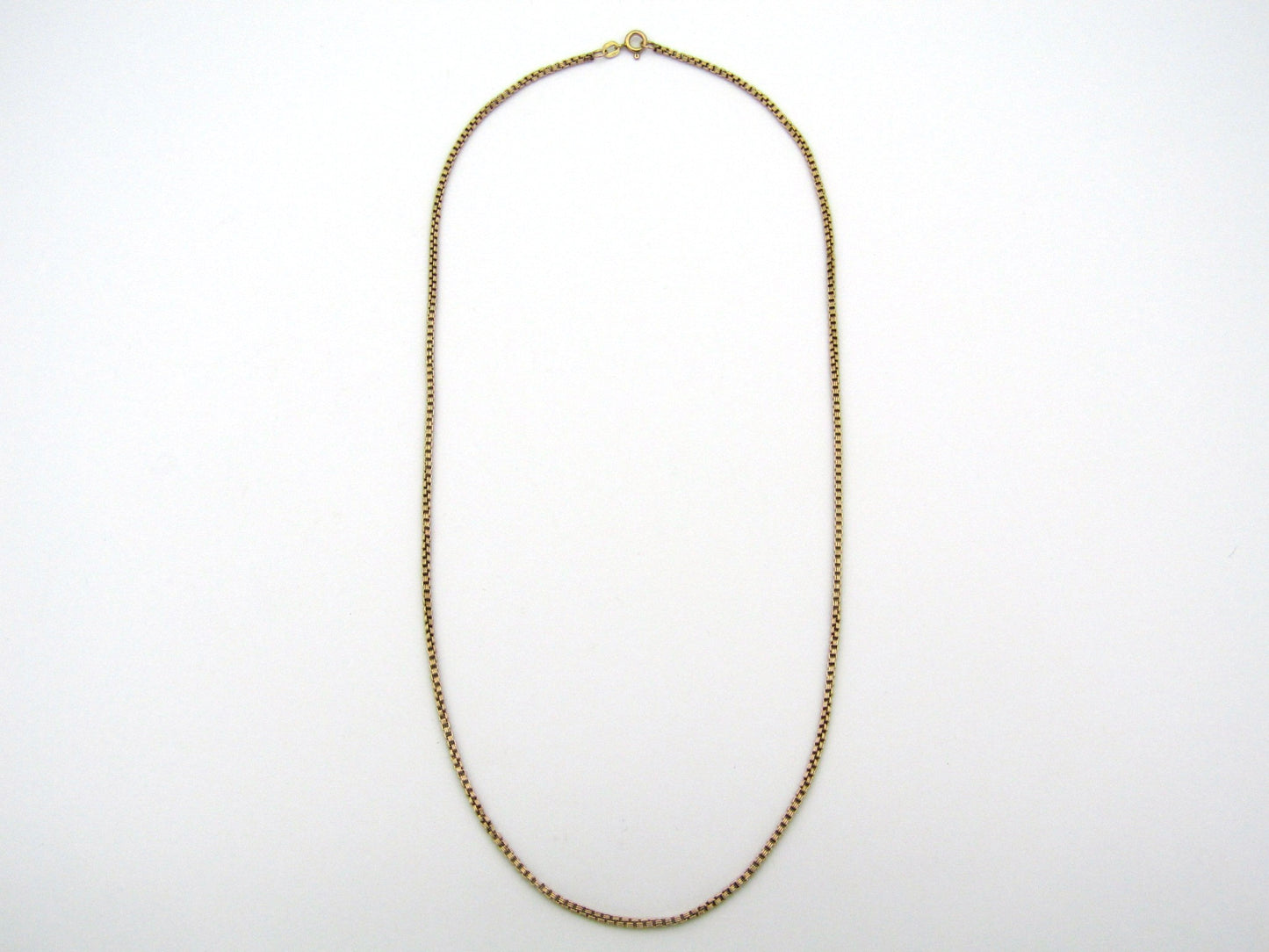 9K gold box chain necklace by Balestra.