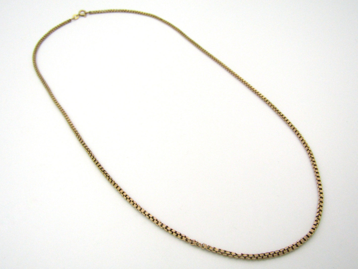 9K gold box chain necklace by Balestra.