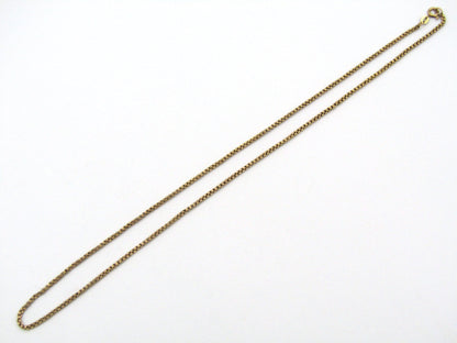 9K gold box chain necklace by Balestra.