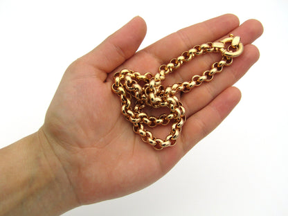 9K gold belcher/rolo link necklace by UnoAerre.