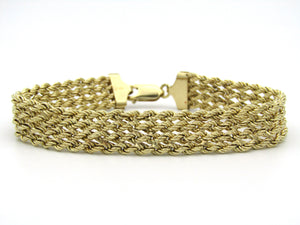 10K gold rope chain bracelet.