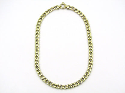 9K gold curb chain necklace.