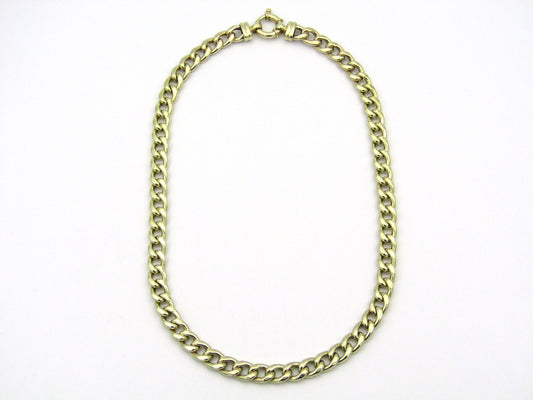 9K gold curb chain necklace.