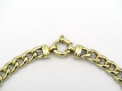 9K gold curb chain necklace.