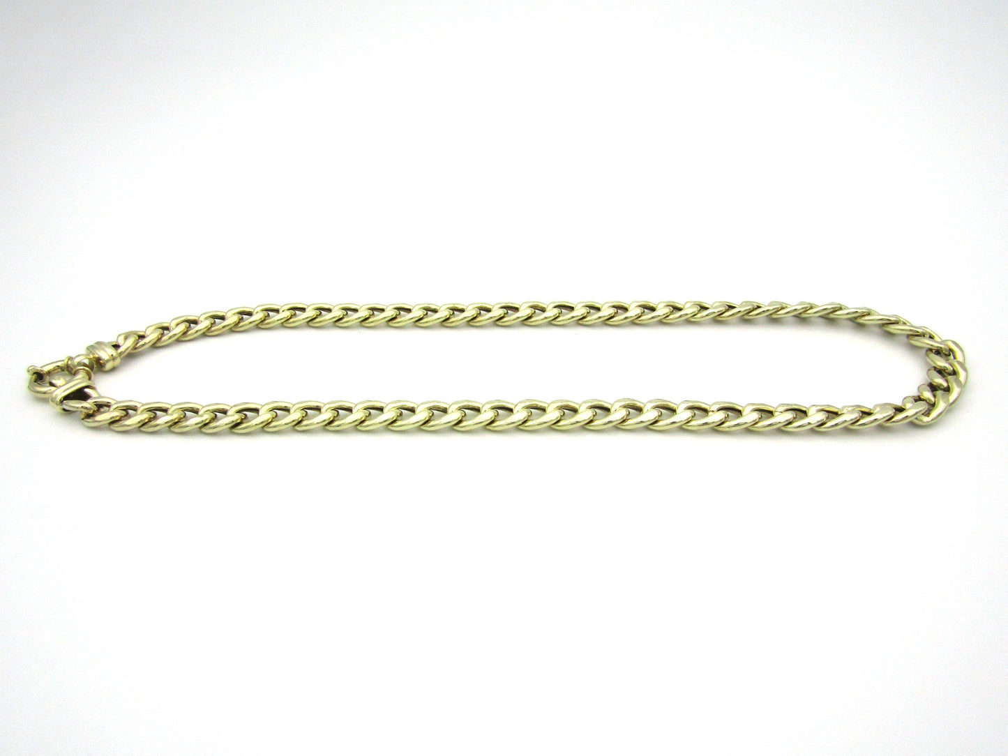 9K gold curb chain necklace.