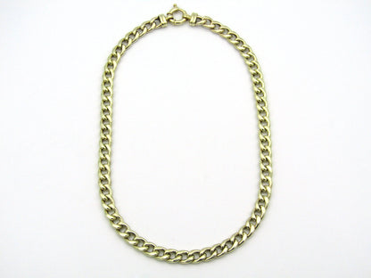 9K gold curb chain necklace.