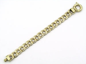 9K gold double curb chain bracelet.