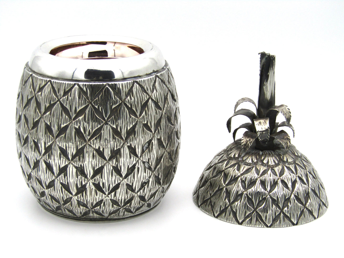 Italian silver ice bucket by Giovanni Argentera.