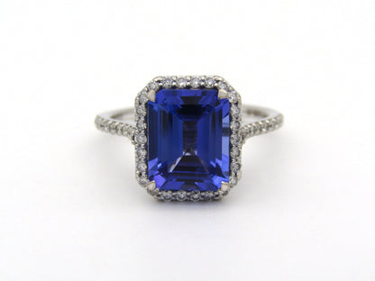 18K gold 3.17 carat tanzanite and diamond ring by Browns.