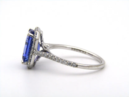 18K gold 3.17 carat tanzanite and diamond ring by Browns.