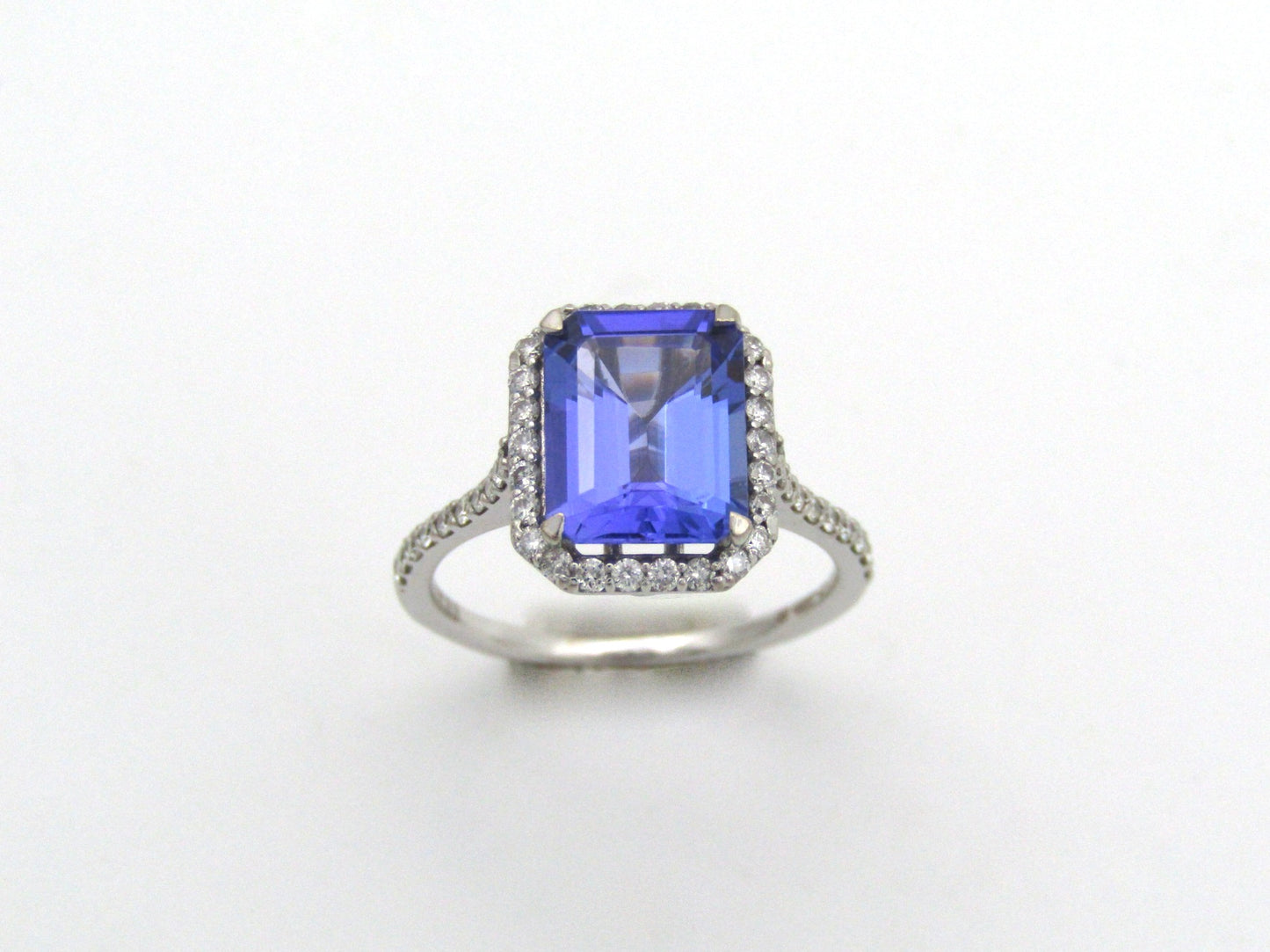 18K gold 3.17 carat tanzanite and diamond ring by Browns.