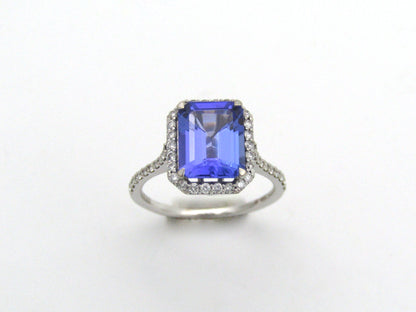 18K gold 3.17 carat tanzanite and diamond ring by Browns.