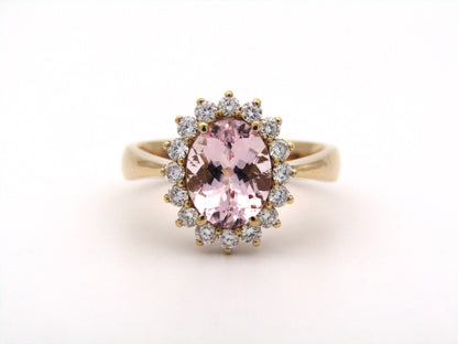 18K gold morganite and diamond ring by Browns.