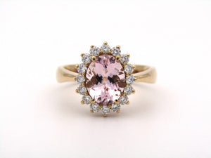 18K gold morganite and diamond ring by Browns.