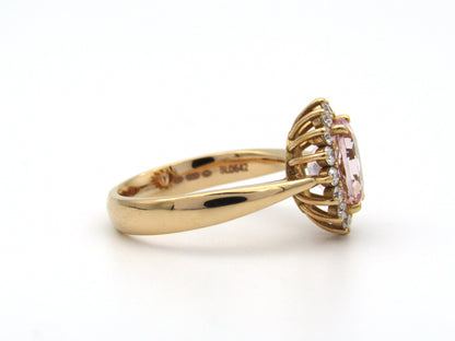 18K gold morganite and diamond ring by Browns.