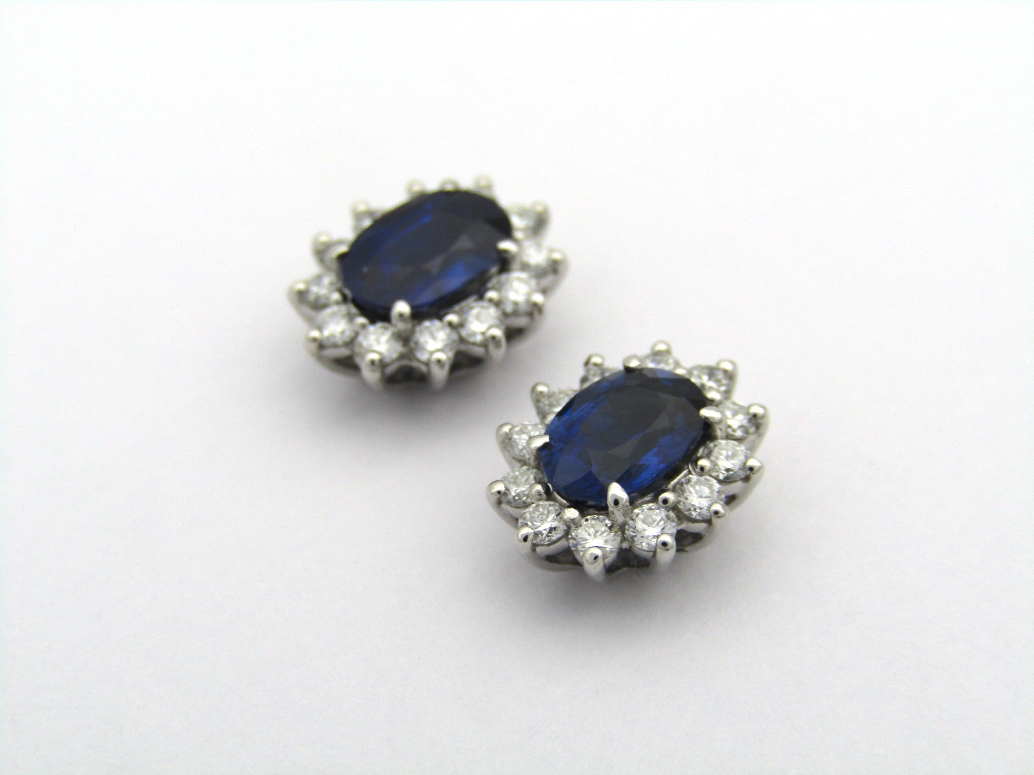 18K gold sapphire and diamond earrings by Browns.