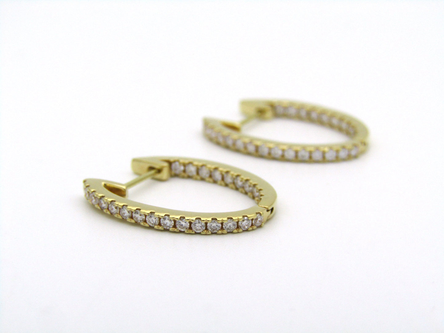 18K gold diamond hoop earrings by Browns.