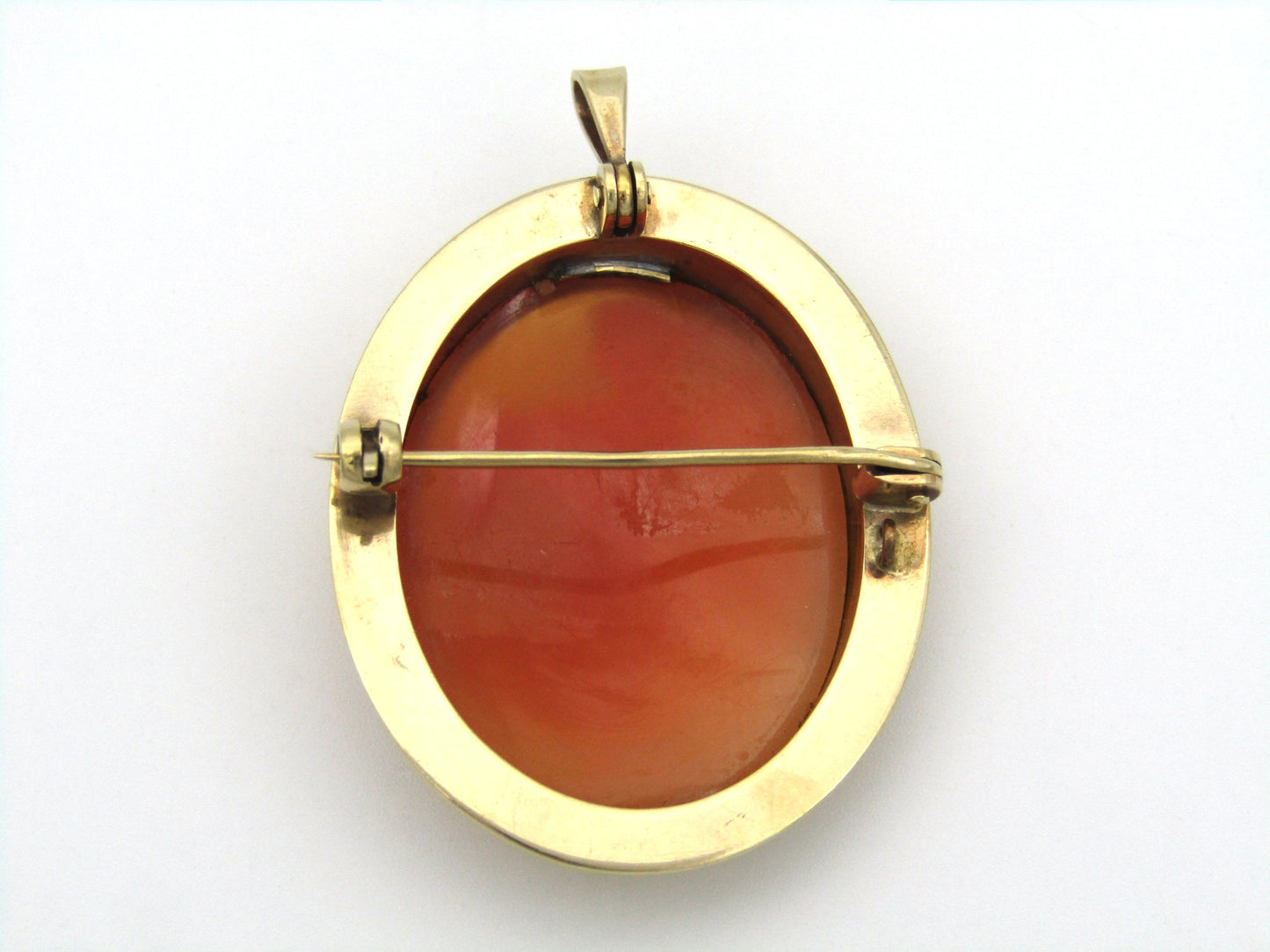 9K gold Psyche cameo pendant/brooch.