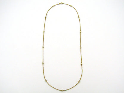 9K gold ball chain necklace.