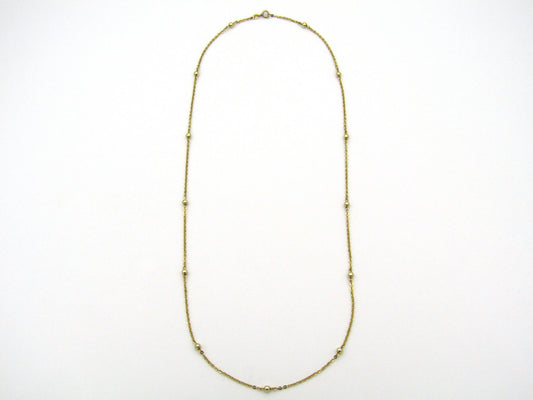 9K gold ball chain necklace.