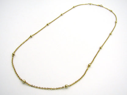 9K gold ball chain necklace.