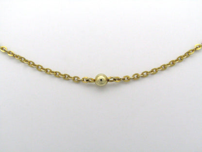 9K gold ball chain necklace.