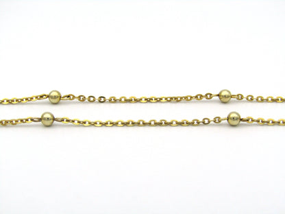 9K gold ball chain necklace.